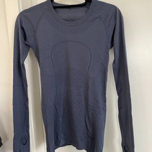 Lululemon Longsleeve Workout Shirt in Dark Purple